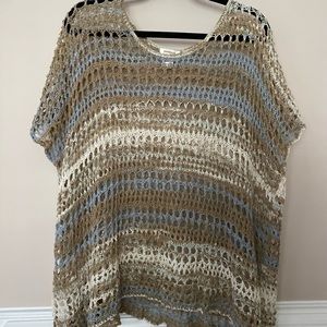 Sundance crochet tunic blouse size L